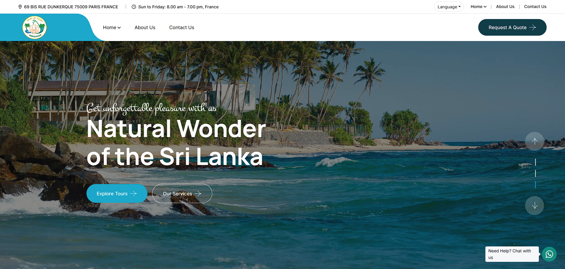 Tourism web template