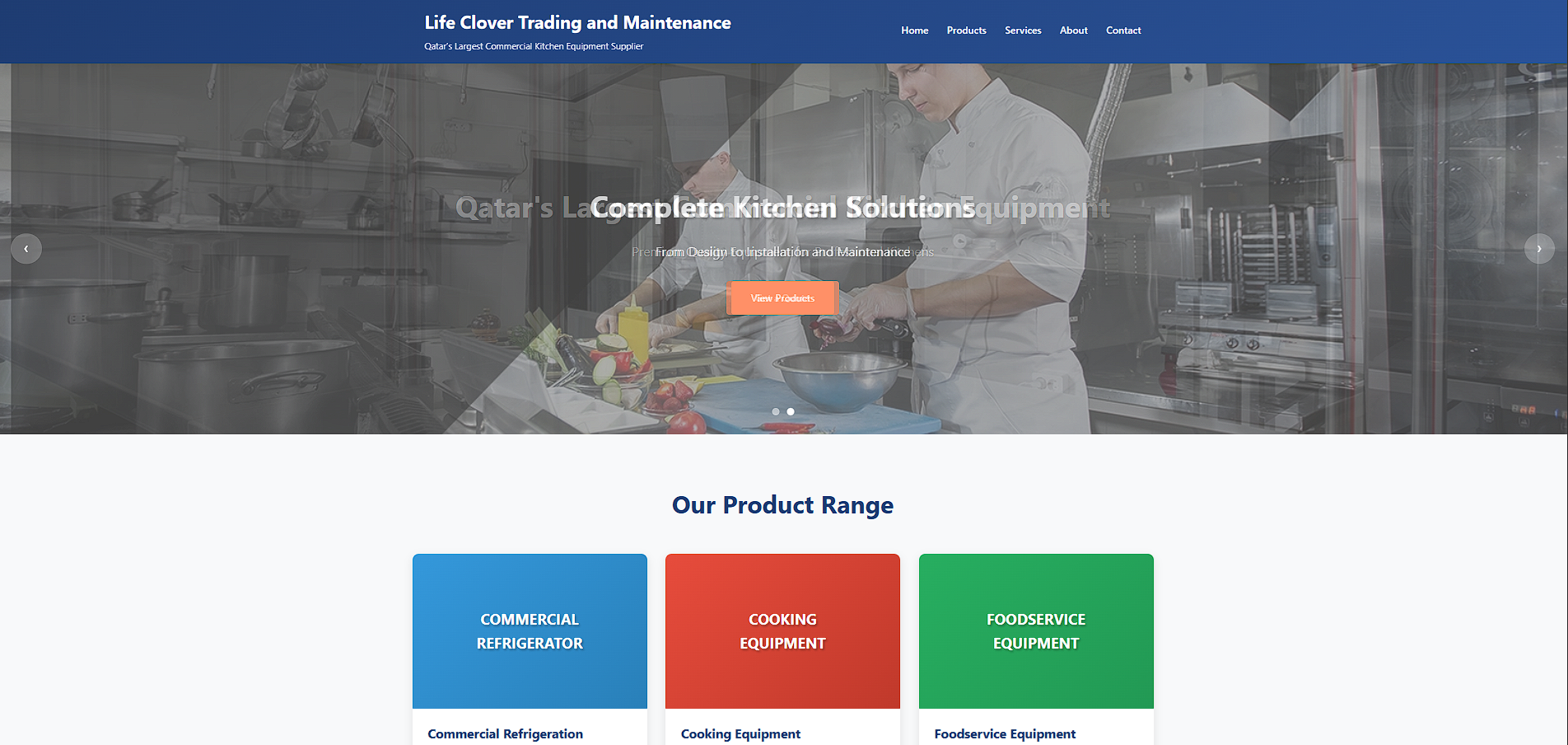 Kitchenware business web template
